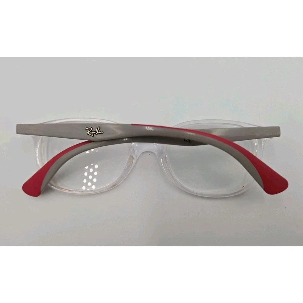 Ray-Ban Junior RB 1598 3832 Clear Grey Red Eyeglass (Frames Only)‎ 47-16 130